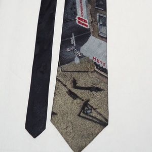 100% Italian silk tie from ELVIS PRESLEY  collection Heartbreak Hotel Novelty.